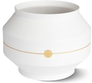 KPM Berlin Windlicht Planetarium 'Jupiter' Mark Braun aus Biskuitporzellan, Porzellan Laterne 8 x 11 cm, Handmade, weiß mit Echtgold-Malerei im Geschenkkarton
