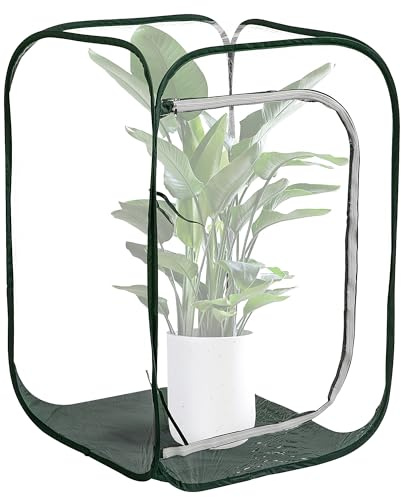DECOHS 61 x 61 x 91,4 cm Mini-PVC-Gewächshaus, transparentes Pop-Up-Gewächshaus, Pflanzenabdeckung, kleine Gartenpflanze, Blume, warmes Haus für kalten Frostschutz, drinnen und draußen