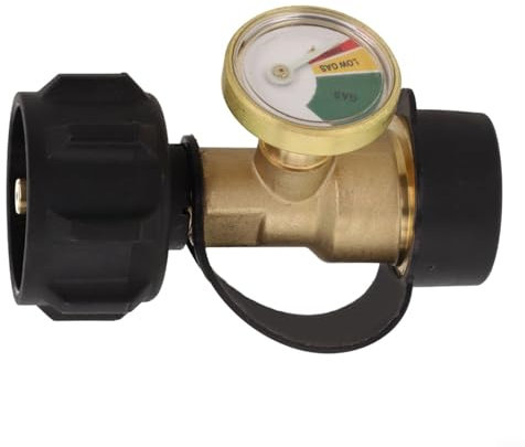 Indicateur de gaz propane, indicateur de niveau de propane en laiton, accessoires de régulateur de propane avec jauge pour les amateurs de barbecue
