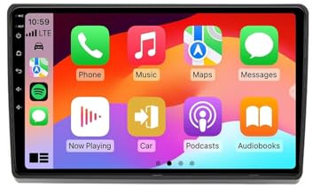 Autoradio Android 9 2 DIN, schermo touch HD da 9, radio con navigazione GPS, CarPlay wireless e Android Auto per Toyota Sienna II XL20 2003-2010