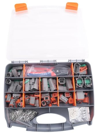 Rastapulz 338-Teiliges DT Deutsch-Steckerset – Crimpzange für 2-, 3-, 4-, 6- und 8-Polige Stecker