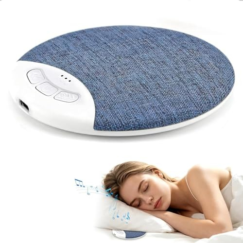 Vibbang Pillow Speaker Bluetooth, Under Pillow Speaker Bluetooth with White Noise and Sleep Timer Ultra Thin, Portable Mini Speaker for Side Sleepers Insomnia Travel, Birthday for Mum Father