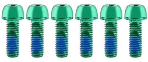 Bremssattel 6 stücke M6x17mm Disc Bremssattel Schrauben Fahrrad Kurbel Arm Befestigungs Schrauben M6 Stem Schrauben(Green)