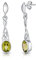 DTPSilver -Damen Schmetterlingsrücken Ohrringe 925 Sterling Silber - Keltische Dreifaltigkeitsknoten - keltischen Kollektion - Peridot