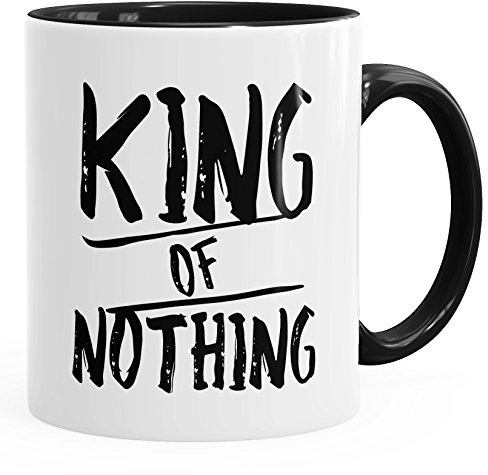 MoonWorks Tasse à café King of Nothing pour couple, cadeau de mariage, noire, taille unique