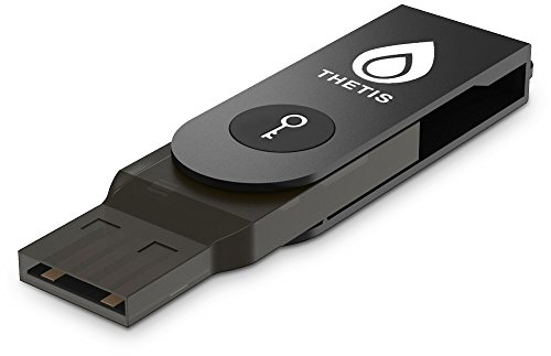 FIDO2 U2F Sicherheitsschlüssel, Thetis [Aluminium Klappdesign] Universal Zwei-Faktor-Authentifizierung USB (Typ A) für zusätzlichen Schutz in Windows/Linux/Mac OS, Gmail, Facebook, SalesForce, GitHub