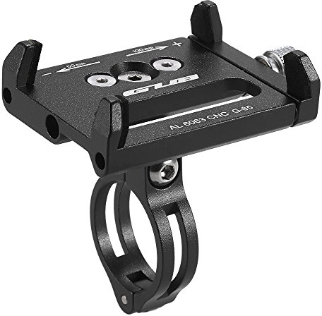 Lixada Universal Soporte de Teléfono Ajustable de la Bicicleta de Soporte GPS Bracket Cradle Clamp para Bicicleta de Montaña (Negro)
