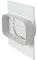 La Ventilazione PMV157100B Placca per Passaggi a Muro da Tubo Rettangolare a Tondo con Valvola di Non Ritorno, 150x70 mm - 100 mm