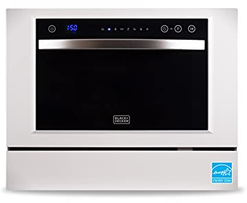 BLACK+DECKER Countertop Dishwasher, Energy Star Certified, BCD6W, White