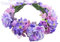 Brikuinr Floral Wreath Headband Flower Wreath Crown Hair Wreath Hair Garland Flower Halo Floral Headpiece Boho with Ribbon Wedding Party Festival Purple