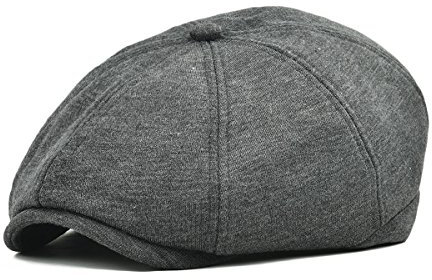 VOBOOM Herren Baumwolle Wohnung Ivy Gatsby Ballon- Driving-Hut-Kappe freie größe style4-dunkel-grau