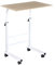HOMCOM Mesa Auxiliar con Ruedas Mesa para Sofá Mesa de Ordenador con Altura Ajustable para Hogar Oficina 60x40x68-78 cm Blanco