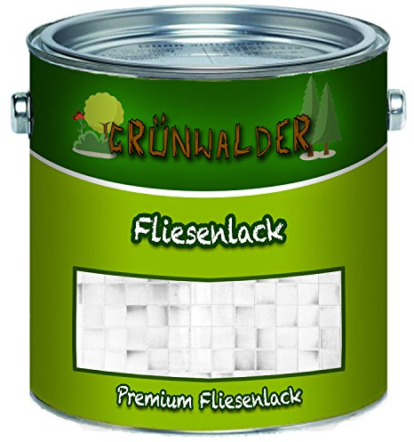 Grünwalder premium 2K Fliesenlack Fliesenfarbe farbauswahl (1 L, Weiß)