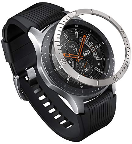 Ringke Bezel Styling Kompatibel mit Galaxy Watch 46mm Hülle / Galaxy Gear S3 Frontier & Classic Lünette Ring Schutz Kratzfest [Edelstahl] für Galaxy Watch 46mm Zubehör GW-46-02