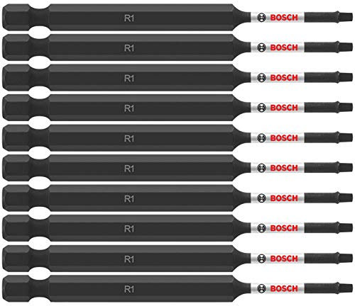BOSCH ITSQ135B 10-Pack 3-1/2 in. Square #1 Impact Tough Screwdriving Power Bits