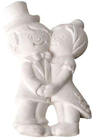 Publilancio srl 12X Gesso Gessetto Sposi Sposini da 5 cm decorazione BOMBONIERA