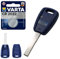 Autoschlüssel Funk Fernbedienung Austausch Gehäuse mit 1 Taste + SIP22 Rohling + Batterie kompatibel für FIAT/Lancia Punto Doblo Marea Panda Bravo Ducato