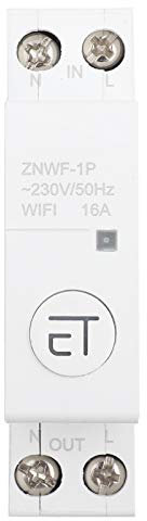 1P AC230V IP20 Disjoncteur WIFI Intelligent Miniatures Interrupteur de Commande à Distance pour Boîte de Distribution(1P 16A)