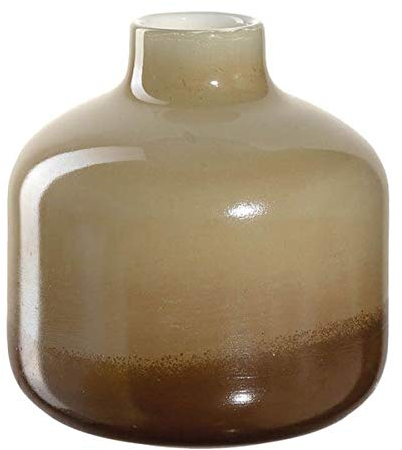 Leonardo - Decora - Vase - Beige Braun - von Hand gefertigt - massives Glas - Maße: (ØxH) 24 x 25 cm