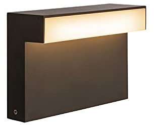 SLV Stehleuchte L-LINE OUT 30 FL / LED Außen-Beleuchtung für Wege, Wände, Eingänge, Outdoor Garten-Lampe / IP65 11.5W 810lm anthrazit, 1003536