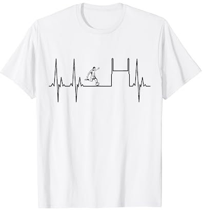 Rugby Heartbeat Fan de joueur de rugby T-Shirt