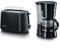 SEVERIN Kaffeemaschine, Für gemahlenen Filterkaffee, 10 Tassen, Inkl. Glaskanne, KA 4479, Schwarz & 2287-000 Automatik-Toaster, Inkl. Brötchen-Röstaufsatz, 2 Röstkammern, 700 W, AT 2287, Schwarz