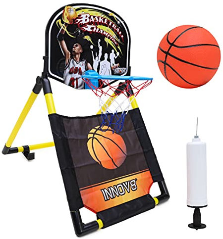 Toyland ® Indoor Basketball Set Including Net & Ball - 2 Way Use - Door & Floor (40 x 63 x 66cm) For Ages 5+