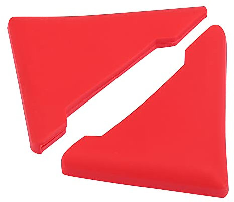 X AUTOHAUX 2pcs PVC Universal Car Door Corner Edge Guards Bumper Protector Red