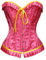 Bslingerie® - Corsetto da donna in broccato, rosa, L