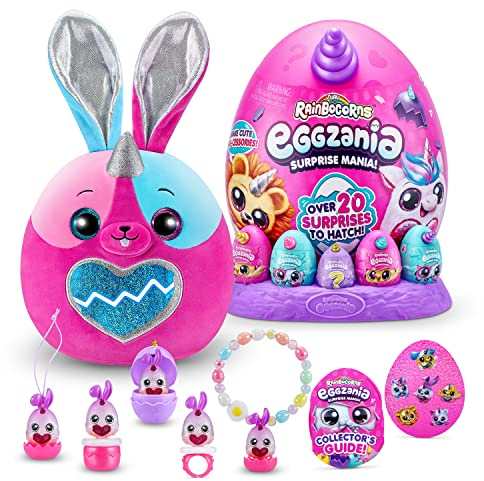 Rainbocorns Eggzania Surprise Mania Bunnycorn, über 20 Überraschungen, Plüschtier und Accessoires (Hase)
