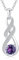 LOCIBLO February Birthstone Necklaces for Women 925 Sterling Silver Infinity Pendant White Gold Purple Synthetic Amethyst Necklace Jewellery for Her, 16+2