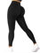 RXRXCOCO Cross Waist Nahtlose Gym Leggings für Damen High Waist Boom Booty Laufhose Push Up Scrunch Butt Figurbetonte Sporthose Leggings Mit Tasche