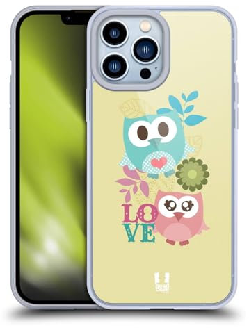 Head Case Designs Amore Rosa E Blu Gufi Kawaii Custodia in Gel [Protezione di Grado Militare] Compatibile con Apple iPhone 13 PRO Max E Compatibile con MagSafe