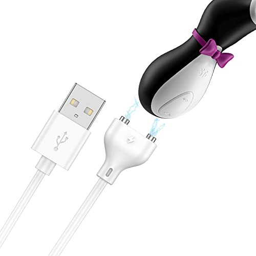 Blueshaweu Kompatibel mit Satisfyer Penguin Air Ladegerät, Blueshaweu magnetisch, USB-Ladegerät, 3,3 m, kompatibel mit Satisfyer Penguin Air (weiß)