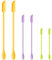 Small Silicone Spatulas - Makeup reusable beauty spatula - Mini rubber tiny nonstick cookware for cosmetics, spoonula,Jar bottles,food scraper, milk, coffee, Home kitchen cooking utensils set - 6 Pack