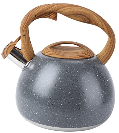 1 Pieza de Leche Antigua Caliente y hervidor de Agua para Oficina sobre la Cocina, Hoja ergonómica a Prueba de café, patrón de Acero Inoxidable, Estufa Plana hirviendo, hogar, coci