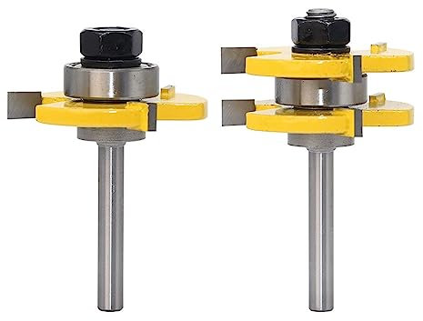 2 teile/satz Nut Und Feder Fräser Set 6mm Schaft 3 Zähne T Form Verbindung Holz Fräser