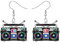DALANE Acryl Fun Vintage Radio Kassette Ohrringe Retro Schmuck für Frauen Mädchen 80er 90er Jahre Nostalgie Geschenke (Schwarze Radio B)