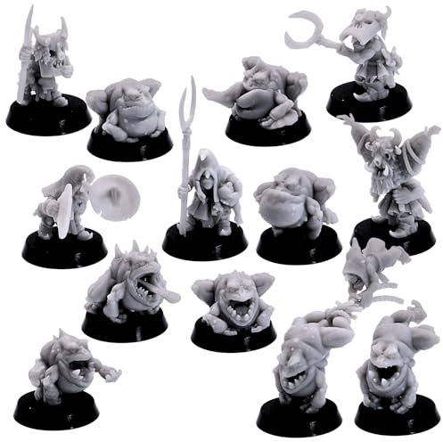 Fantasy Swamp Frog Herders Set 32mm Scale Miniatures for Tabletop Gaming Cavalry Unit Monster Pack Figures