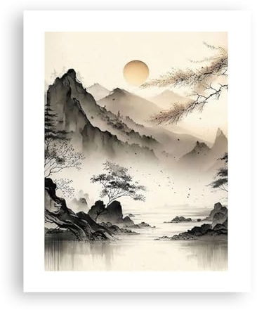 Poster ohne Rahmen Deko 40x50cm Asien Japan Sicht Wandposter Art Prints Wanddeko Bild Wand Kunstdruck Wandbilder Dekoration Wohnzimmer Schlafzimmer Küche Modern Wall Art Decor - P2XPA40x50-5777