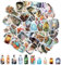 100 Stück Sticker Set, Wasserdicht Aufkleber, Deko Vinyl-Aufkleber Vintage Sticker Set für Laptop, Wasserflasche, Telefon, Skateboard, Mädchen & Jungen (Flaschenform)