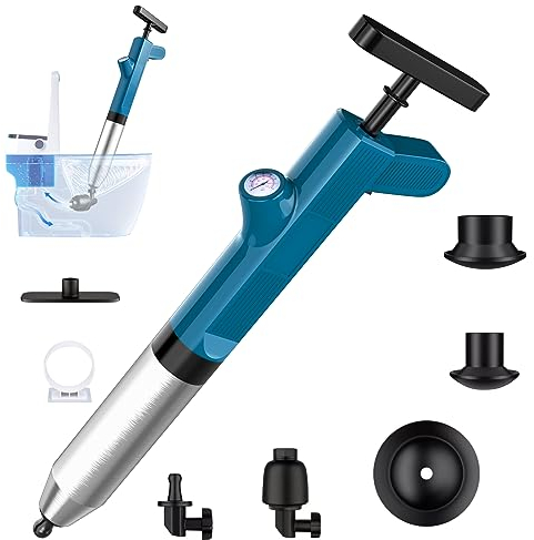 Lytool Toilet Plunger Set High Pressure Air Plunger Drain Blaster Gun Powerful Toilet Plunger, Drain Plunger, Sink Plunger for Toilets, Sink, Bathroom, Shower, Kitchen, Pipe, Floor Drain, Sewer