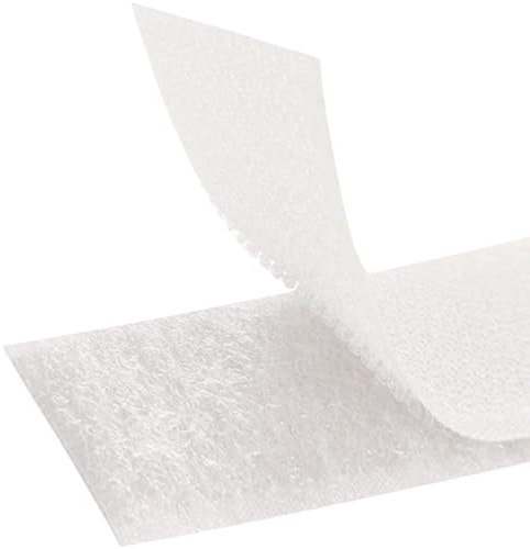 MARARDI Klettband [Weiß] Klettverschluss zum Nähen Doppelseitig [1 Meter x 40 mm] Hook and Loop [NICHT KLEBEND] Extra Starker und Beständig Streifen zum Bekleidung Basteln Heimwerken