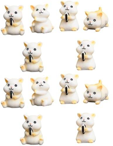 Amosfun 12stücke Teiliges Miniatur Hamster Ornament Resin Für Sukkulenten Landschaftsdeko Kreative Und Einzigartige Hamster Figuren Für Heimische Dekoration