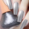DouborQ Metal Silver Nail Polish Long-lasting Glossy Nail Art Varnish (13)