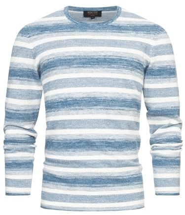 Indicode Herren INManfred Feinstrickpullover Herrenpulli aus 100% Baumwolle | Hochwertiger Herrenpullover für Büro und Freizeit, Herrenpullover, Strickpullover, Freizeitpullover, Pullover für Männer
