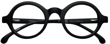 I-Sential Round Reading Glasses for Men Women Ladies with Case Metal Spring Hinges Stylish Readers Comfortable Retro Fashion