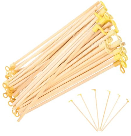 NAMOARLY 50 Pièces poignée de lanterne torches flashlight lanternes japonaises lanterne japonaise en papier kit electronique tige de lanterne en bois de lanterne portatif portable