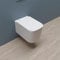 Huibathroom Wall Hung Rimless Toilet with UF Soft Close Seat Bathroom WC Pan