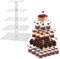 5 Tier Large Acrylic Cupcake Stand with 20 Cake Plugin,Clear Glass Dessert Stand,Acrylic Display Stands Cupcake Tower Pastry Tower for Wedding, Birthday,Bar Parties (Square)
